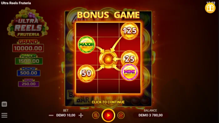 Ultra Reels Fruteria - starta Hold and Win-rummet